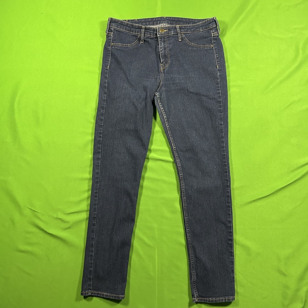 HM Skinny Regular Waist Ankle Jeans Dark Wash Denim Blue 30